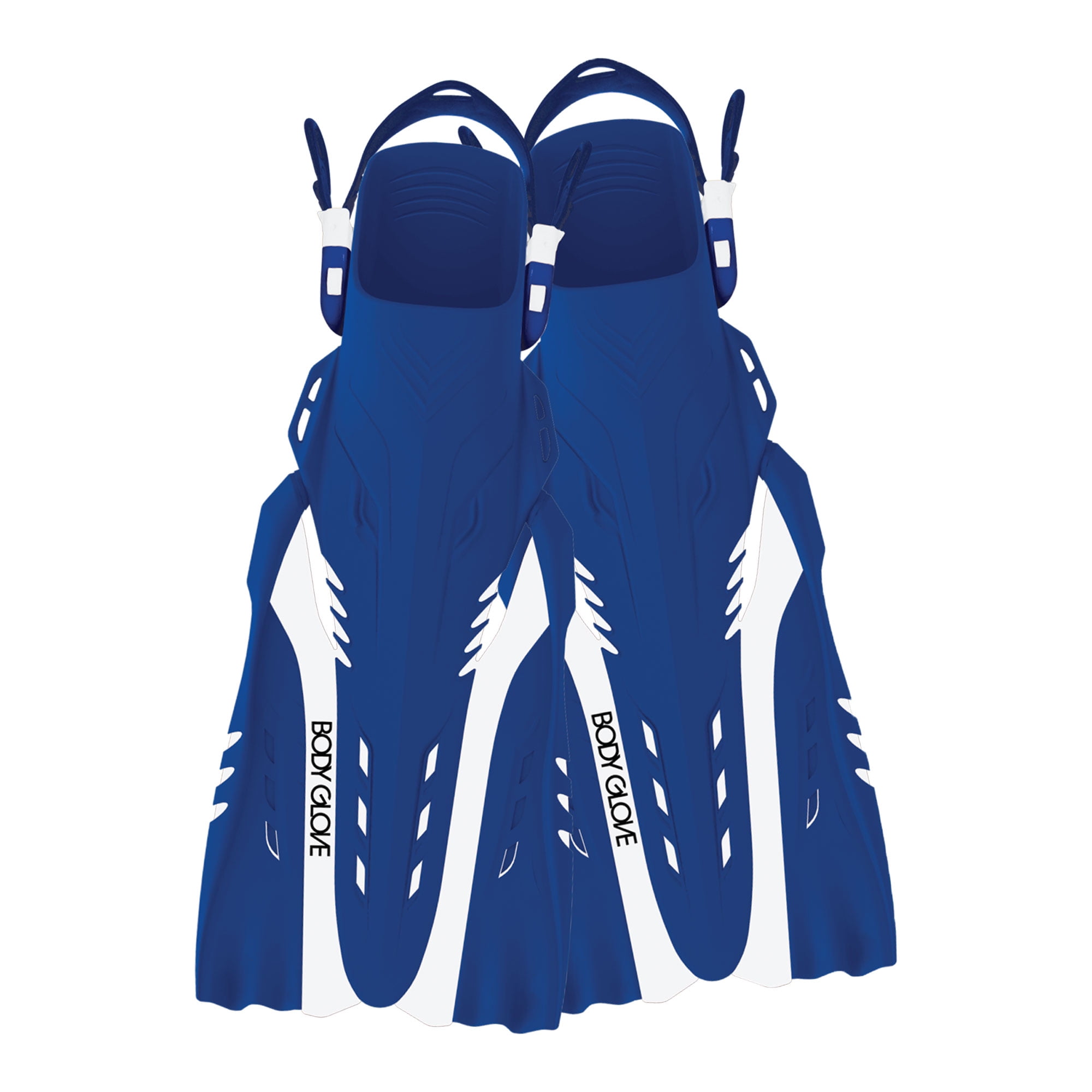 Blue/White Small/Medium Body Glove Aquatic Enlighten II Mask Snorkel and Fins Set