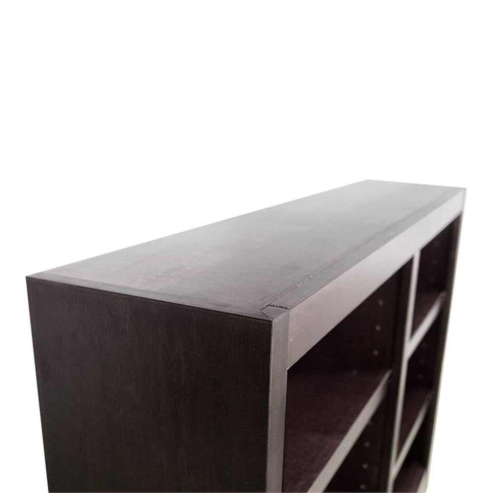 Maklaine Book Shelf - Wood Bookcase Furniture 48 x 36" - Espresso