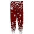 thumbnail image 7 of Domuza Men's Christmas Pajamas Pants Soft Comfortable Elastic Drawstring Jogger Pj Pants Casual Lightweight Loose Fit Lounge Sleepwear with Pockets Wine 3XL, 7 of 7