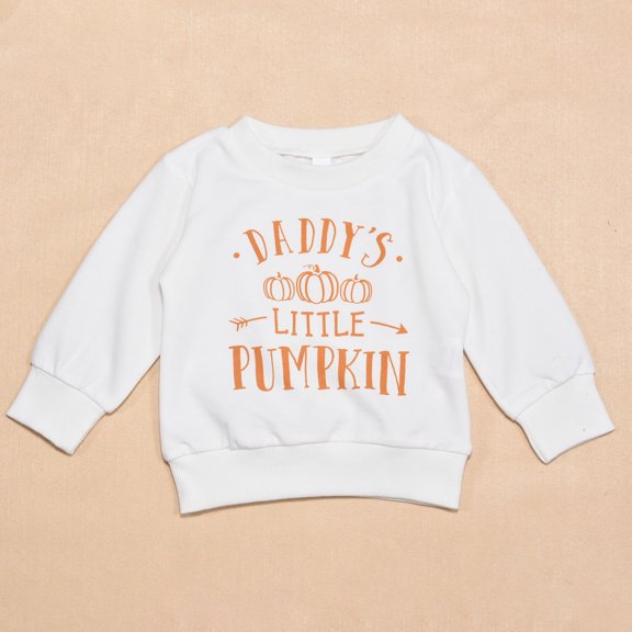 Toddler Kids Baby Halloween Outfit Boy Girl Pumpkin Sweatshirt Crewneck Pullover Sweater Long Sleeve Shirt Fall Clothes Hood Favorite 12-18 Months