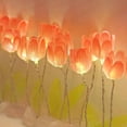 thumbnail image 4 of Marco de fotos Tulipán DIY Luz de noche Regalo Luz de noche (10 flores Púrpura), 4 of 6