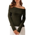 thumbnail image 1 of Suéter PRETTYGARDEN de Hombros Descubiertos con Canalé XL, 1 of 8