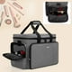 thumbnail image 4 of Bolsa de maquillaje BAFASO, tamaño grande, para cosméticos, con separadores extraíbles, color gris, 4 of 8