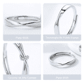 thumbnail image 2 of Anillo De Compromiso De Promesa Plata 925 Hombre Y Mujer 2pz, 2 of 4