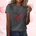 thumbnail image 5 of Ounisa Love Heart Bows Graphic Tees Cute Shirt Women Loose Fit Short Sleeve Top Valentines Shirts, 5 of 9