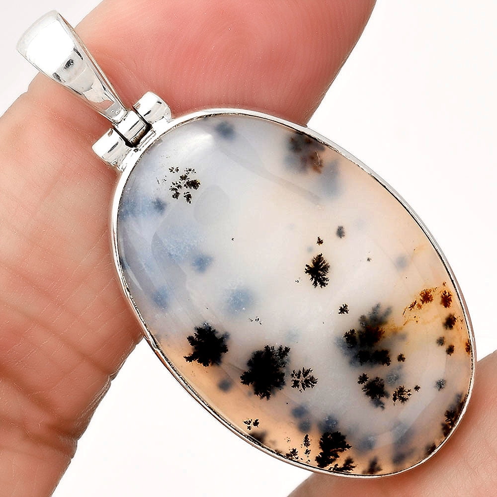 Natural Robinson Ranch Plume Agate 925 Sterling Silver Pendant Jewelry SDP82424