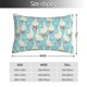 thumbnail image 2 of Fotbe White Geese and Flower Funda de Almohada Decorativa Estilo Occidental, Lujo en Algodón, Fundas para Almohadas King, Cojín Estampado para Decoración del Hogar-16"x24", 2 of 6