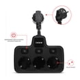 thumbnail image 3 of Adaptador De Salida Múltiple, Toma De Corriente De 3 Para PC Ignífuga, 2 Tomas De Corriente Para Ordenadores Portátiles Y Teléfonos, 3 of 7