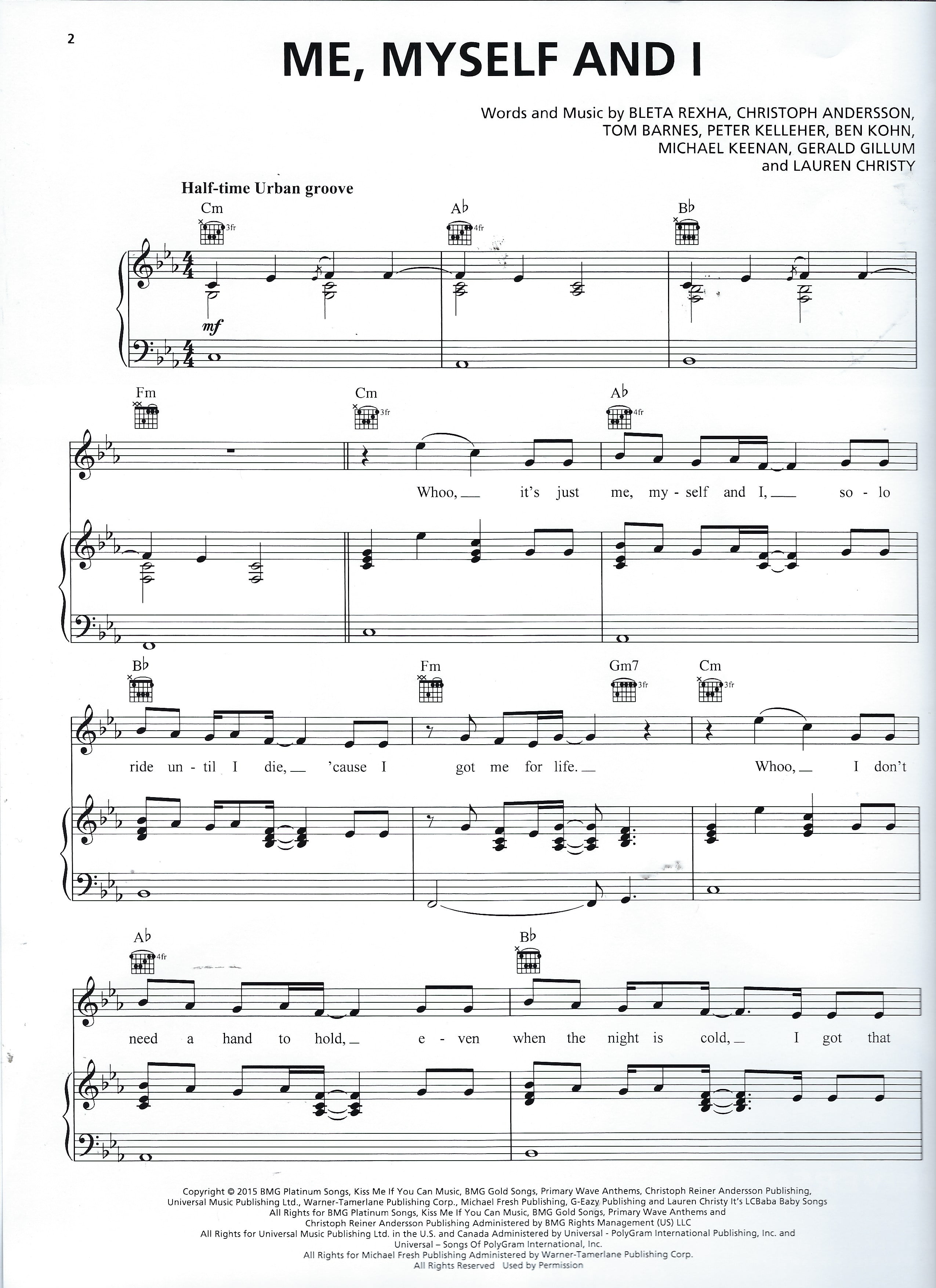 G Eazy Me Myself I Sheet Music Walmart Com Walmart Com G Eazy Me Myself I Sheet Music Walmart Com Walmart Com