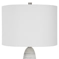 thumbnail image 2 of Uttermost Levadia Contemporary Fabric and Metal Table Lamp in Matte White/Gray, 2 of 5