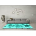 thumbnail image 3 of Ahgly Company Indoor Rectangle Abstract Turquoise Blue Modern Area Rugs, 5' x 7', 3 of 4