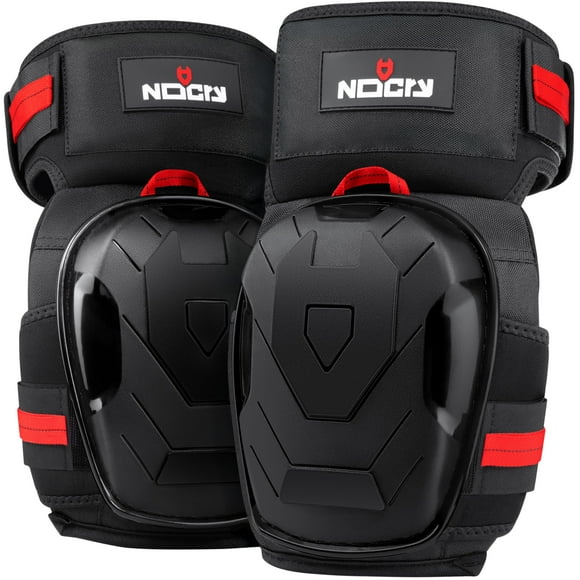 NoCry Professional Gel Knee Pads for Work â?? Heavy Duty Anti-Slip Cap, Extra Dual-Layer Foam and Cushion, Reinforced Adjustable Non-Slip Straps, Bu