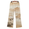 thumbnail image 7 of Endives Wide Leg Pants for Woman Landscape Painting Printed Elastic High Waist Pants Lightweight Casual Pant Spring Trendy Coffee, 7 of 7