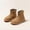 Brown, variant on Dxzfnsa Girls Ankle Boots Children's Leather Side Zipper Low Heels Short Shoes Fall Winter Fashionable Casual Solid Color Shoes