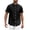 Black, variant on Mens Banded Collar Dress Shirts Casual Short Sleeve Button Down Collar Shirt Solid Casual Summer Beach Vacation Tops