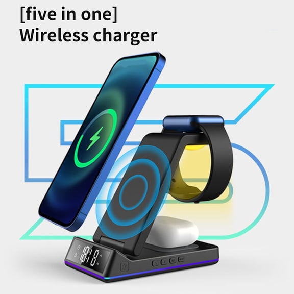 AZXY Charging Station,Charging Station for Multiple Devices,Wireless Charging Station,Watch Phone Charger Station Compatible for Apple Android,Desk Adjustable Magnetic Fast Charger Stand