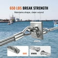 thumbnail image 4 of VEVOR T304 Stainless Steel Cable 1/8" 7x7 Steel Wire Rope 100 ft Cable Railing, 4 of 9