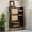 Dark Cherry, variant on Homhougo Rattan Shoe Cabinet, 3 Tier Shoe Cabinet with Flip Drawers, Free Standing Narrow Shoe Storage Organizer with Adjustable Shelves, Shoe Rack Cabinet for Entryway, Fence On Top, Brown Burl
