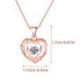 thumbnail image 3 of Guodhu Heart Necklace for Women, Gift for Christmas, Moissanite Necklace Simulated Diamond Necklace with Box Chain, Love Gifts for Birthday Valentine's Day, 3 of 3