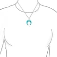 thumbnail image 3 of Bling Jewelry Womens Western Jewelry  Crescent Moon Pendant Necklace with Turquoise and Onyx, 3 of 6