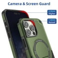 thumbnail image 4 of TECH CIRCLE for iPhone 14 Magnetic Armor Hybrid Case with Invisible Stand [Compatible with MagSafe] Military Grade Rugged Protection Heavy Duty Shockproof Case for Wamen Men,Armygreen, 4 of 7