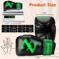 thumbnail image 2 of Guantes de boxeo ZERUIDM Youth, 6 oz, piel ventilada, color verde, 2 of 8