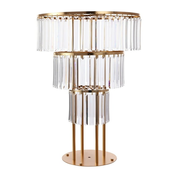 Dwellnix Crystal Flower Stand Wedding Centerpieces for Tables Tall Elegant Metal Flower Arrangement Stand for Wedding Party Dinner Event Hotel Home Decor