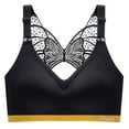 thumbnail image 6 of PMVFHDE Sports Bra Women Plus Size Push Up Racerback Yoga Workout Top Wirefree Seamless Gym Fitness Activewear Black, 6 of 7