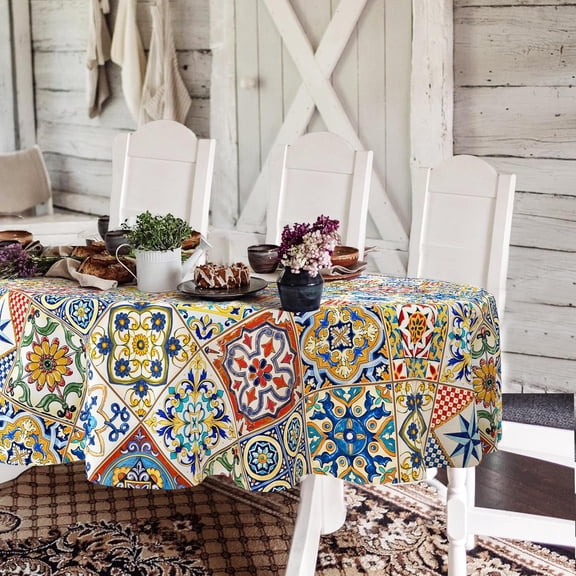 Leaf Floral Sage Green Oval Tablecloth 60x84 Inch,Leaf Printed Tablecloth,Sage Farmhouse Watercolor Waterproof Tablecloth,Suitable for Indoor and Outdoor, Holiday Kitchen Restaurant and Party
