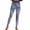 AA-Dark Blue31, variant on XIAONU Womens Striped Leggings High Waist Slim Fit Pants Stretchy Casual Daily Bottoms Blue