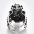 thumbnail image 4 of Alloy Cuff Finger Rings Wide Band Rings Lion Antique Silver Size 9 19mm, 4 of 4