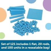 Learning Resources Base Ten Blocks Smart Pack, Classroom Accessories, Early Math Skills, 121 Pieces, Ages 6,7,8+