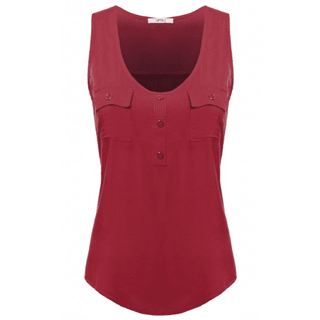 - Womens Sleeveless Rayon Blouse Loose Fit Tank Top