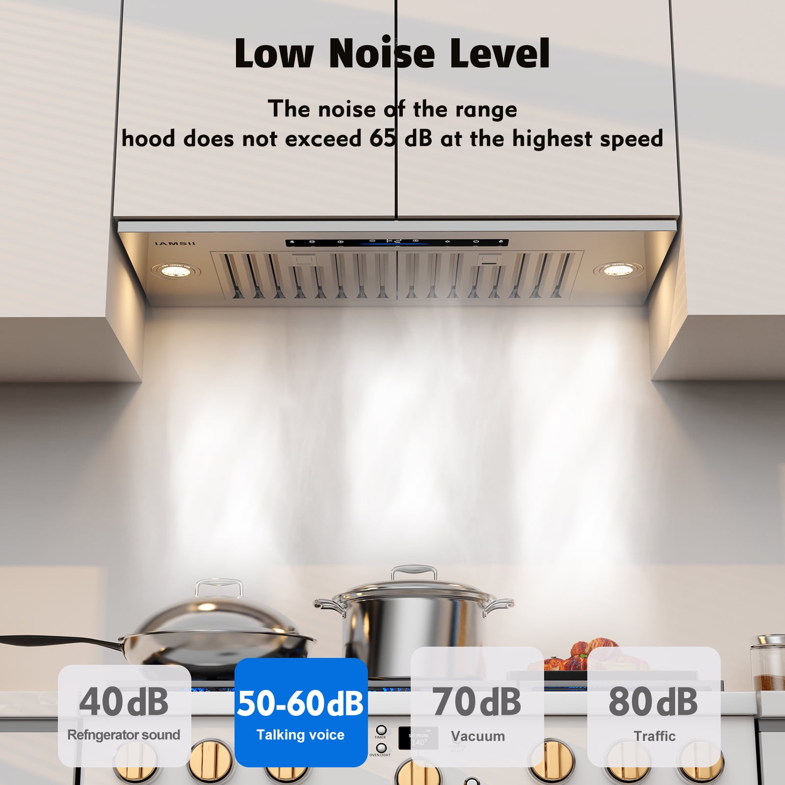 30 in. 900 CFM Convertible Insert Range Hood in Stainless Steel, with Remote Control and LED Light