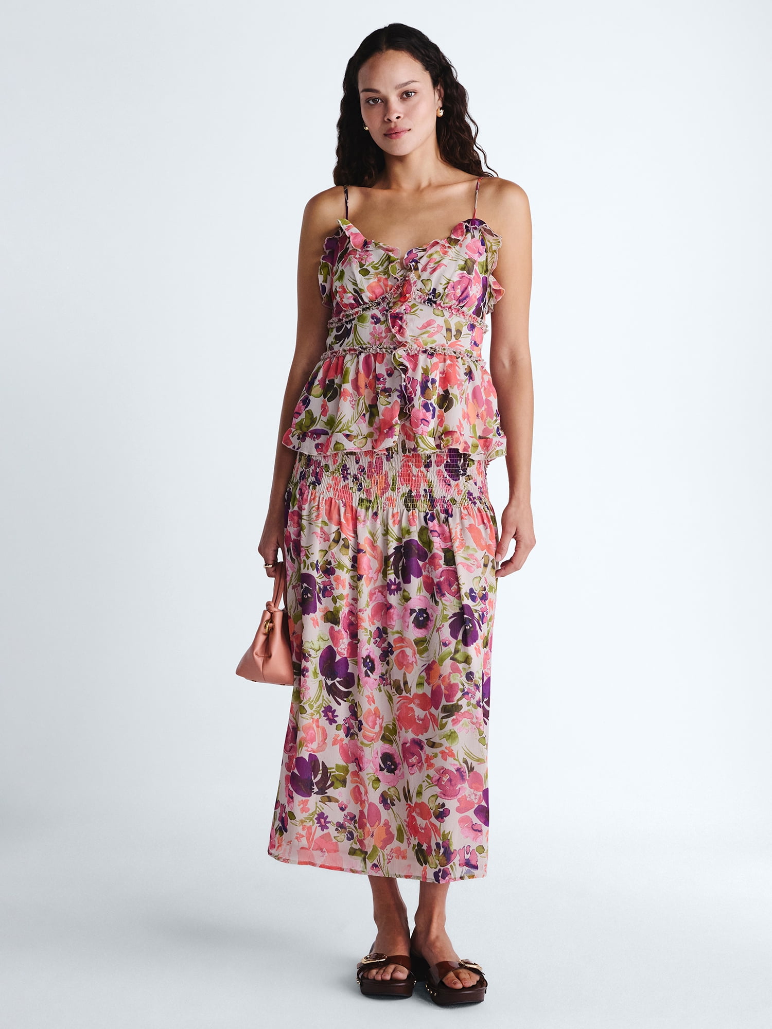 Scoop Women’s and Women’s Plus Smocked Maxi Skirt, Sizes XS-4X