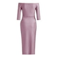 thumbnail image 5 of Baqcunre Wedding Guest Dresses For Women Dress Women'S Hip Bag Dress Shiny One-Neck Slit Women'S Hip Bag Dress Shiny One-Neck Slit Homecoming Dresses Formal Dresses For Women Purple Dress XL, 5 of 7