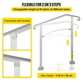 thumbnail image 3 of VEVOR Stair Railing Hand Rail Kit Fit 2 or 3 Steps Alloy Metal Step Handrail, 3 of 9