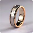 thumbnail image 2 of Anillos de pareja con dijes para hombre, diamantes de imitación de acero inoxidable, circón, conjunto de alianzas de boda para mujer, joyería para el Día de San Valentín, 2 of 5