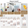 thumbnail image 6 of Spring Floral Window Privacy Film, Elegant Flowers Farmhouse Botanical Static Cling UV Sun Blocking Heat Control Window Tint Day and Night, Non-Adhesive One Way Windows Privacy Cover 23.6''x59'', 6 of 7