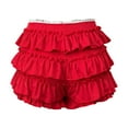 thumbnail image 4 of Bloomers for Women Y2k Cute Lace Bloomer Elastic Low Waist Tiered Ruffle Mini Skirt Shorts, 4 of 4