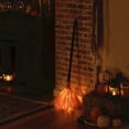 thumbnail image 3 of 28 INCH Lighted Witch Broom, Halloween Lighted Animated Dancing Witch Broom, Glowing Moving Broomstick Prop Battery Operated Holiday Floor Decor for Porch Yard Party, 3 of 7