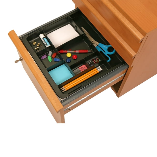 Officemate Bandeja de cajon extensible reciclada, 10 3/8 W - 16 W, negro (26372)