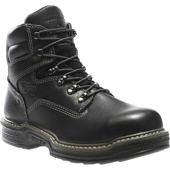 Men's Wolverine Raider Multishox Contour Welt 6" Boot ST Black Full Grain Leather 11.5 EW