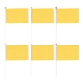 thumbnail image 1 of RomaMX 50 banderas cuadradas de mano de color sólido, mini bandera, suministros para fiestas, banderas de celebración de fiestas (amarillo), 1 of 7