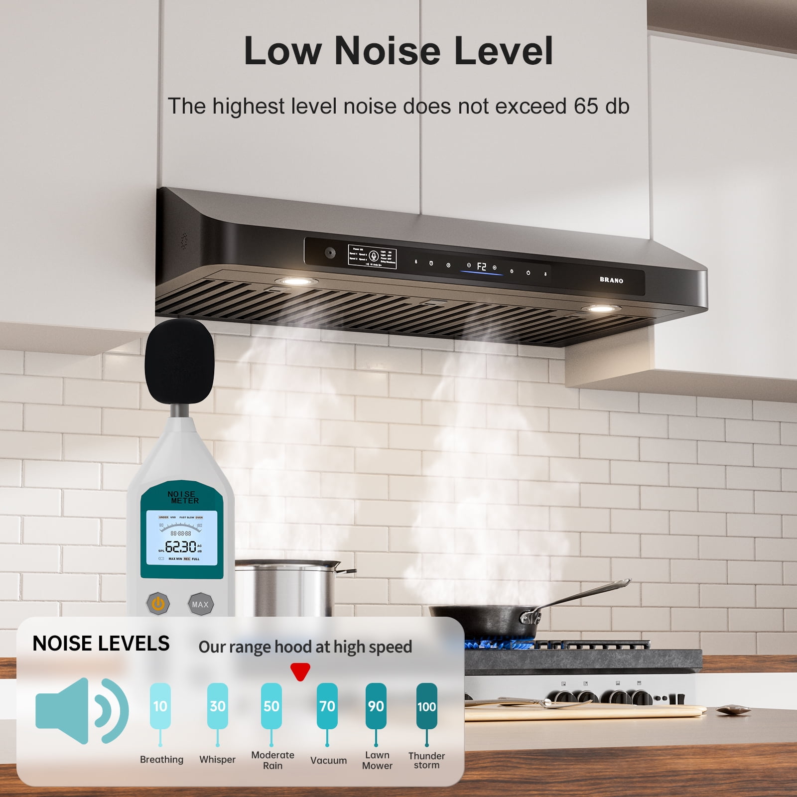 30 In. 900 CFM Ducted Under Cabinet Range Hood In Black Stainless Steel With Dishwasher Filter
