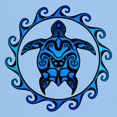 thumbnail image 3 of CafePress - Maori Tribal Blue Turtle T Shirt - Men's Classic Graphic T-Shirt, 3 of 4