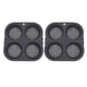 thumbnail image 2 of 2 moldes de silicona para panecillos de hamburguesa de 4 cavidades, moldes caseros para panecillos de hamburguesa, molde redondo antiadherente para hornear en la cocina, 2 of 8