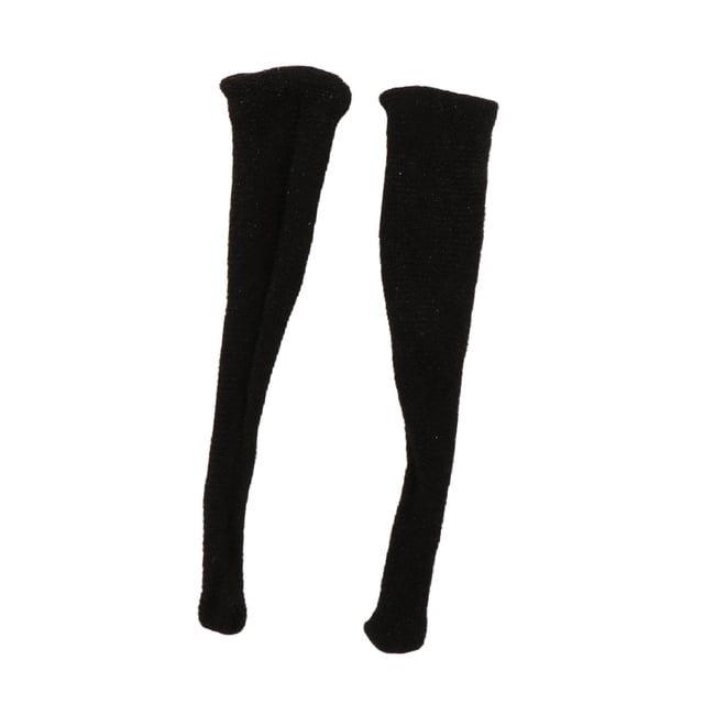 Medias a Escala 1/12, Ropa en Miniatura, Disfraz, Ropa de Muñeca Hecha a Mano para Figuras de Acción de 6 Pulgadas para Mujeres, Accesorios para Model Negro