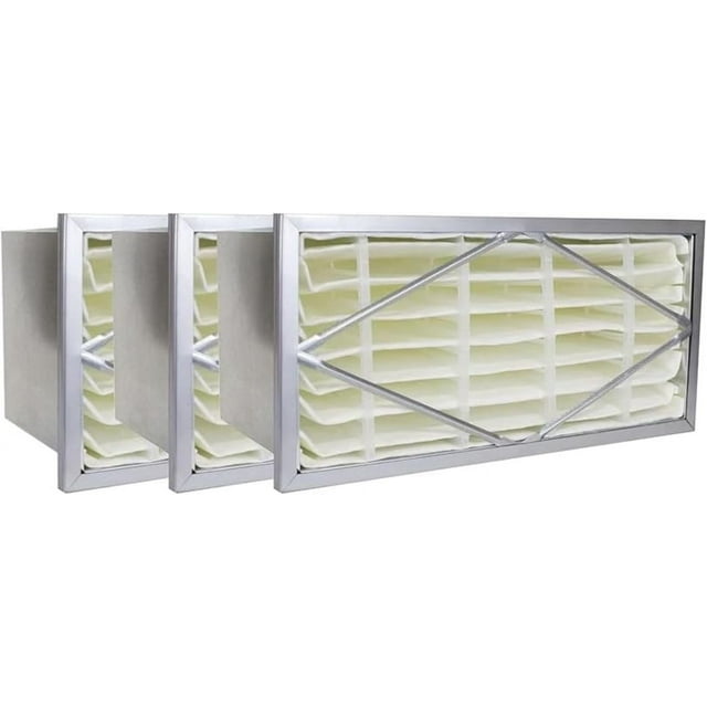 Filterbuy 24x24x12 MERV 14 (MPR 2800) Header, Rigid Cell Filters HVAC Replacement (3-Pack)