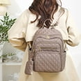 thumbnail image 3 of Stylago Laptop Backpack Purse for Women Work Travel Computer Bags College Students Fashion Quilted Daypack with Mini Pouch Brown, 3 of 7